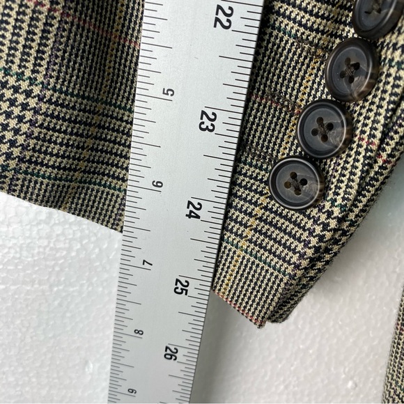 Ralph Ralph Lauren Blazer 44L Wool Silk Blend 2 Button Sports Coat Houndstooth - Picture 9 of 11